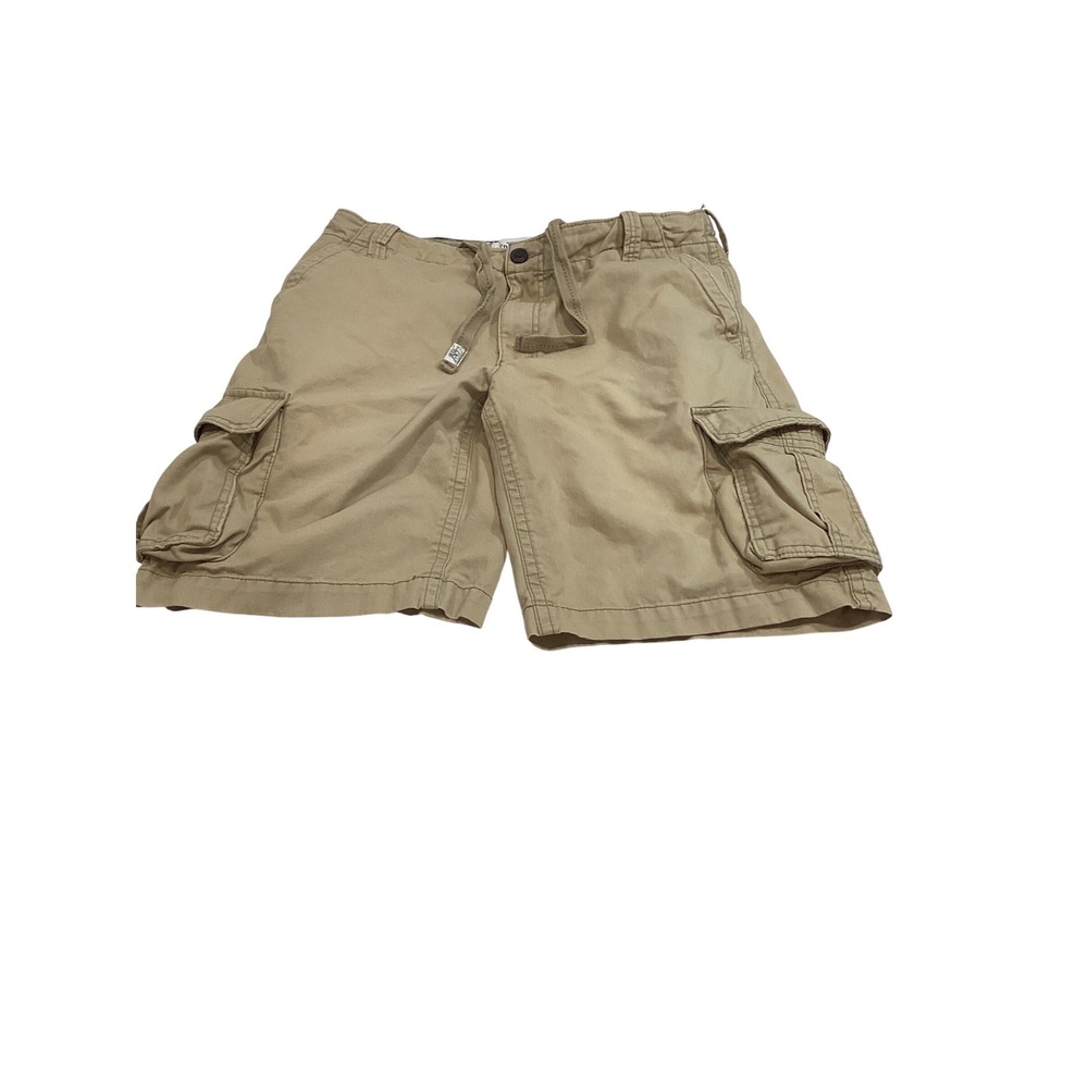Vintage Aeropostale Mens Cargo Shorts‎ Size 36 Khaki Cotton Drawstring Utility